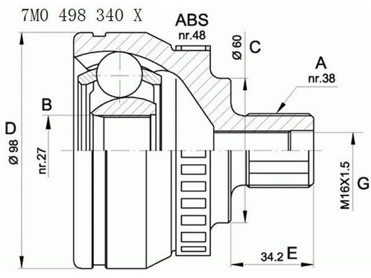 comprar 7M0498099 Partes de transmissão online manufacture