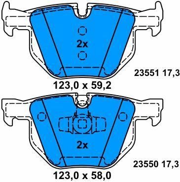 Isolamento contra incêndio 34216769105 Car Brake Pad Fatigue Resistente Para BMW X1 E84